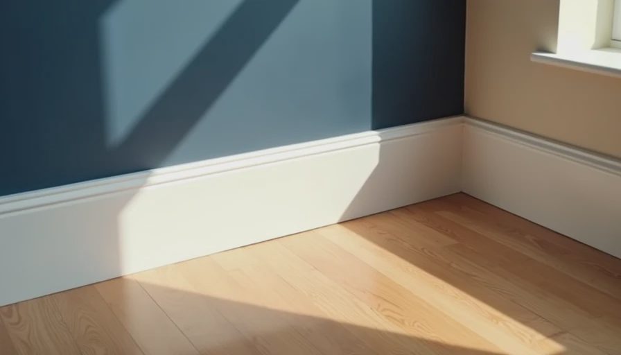 Finished living-room corner with new flooring and trim