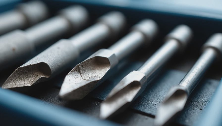 Close-up of impact-rated drill bits showing real-world wear