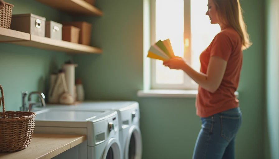 Illustration for diy laundry room renovation