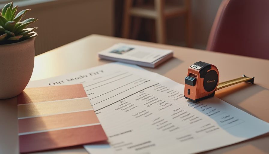 Visual context for home renovation budget template