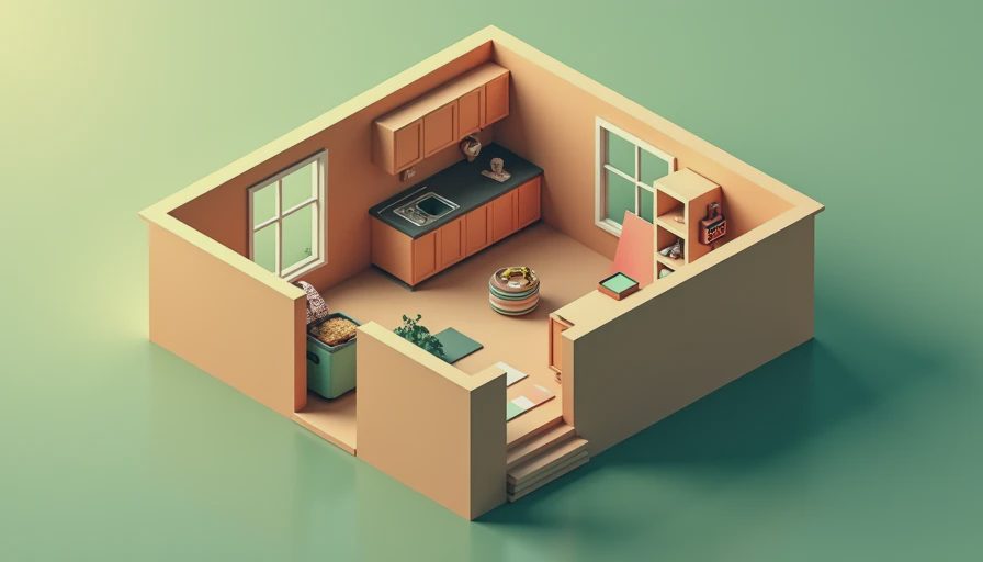 Illustration for budget kitchen renovation