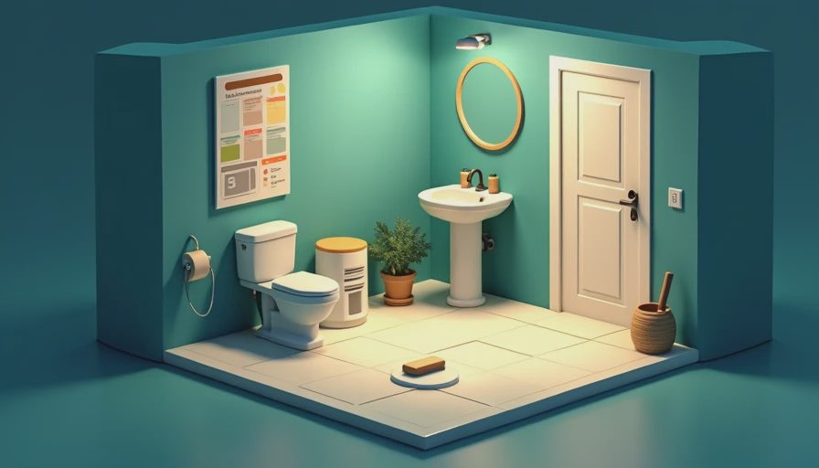 Illustration for budget bathroom renovations